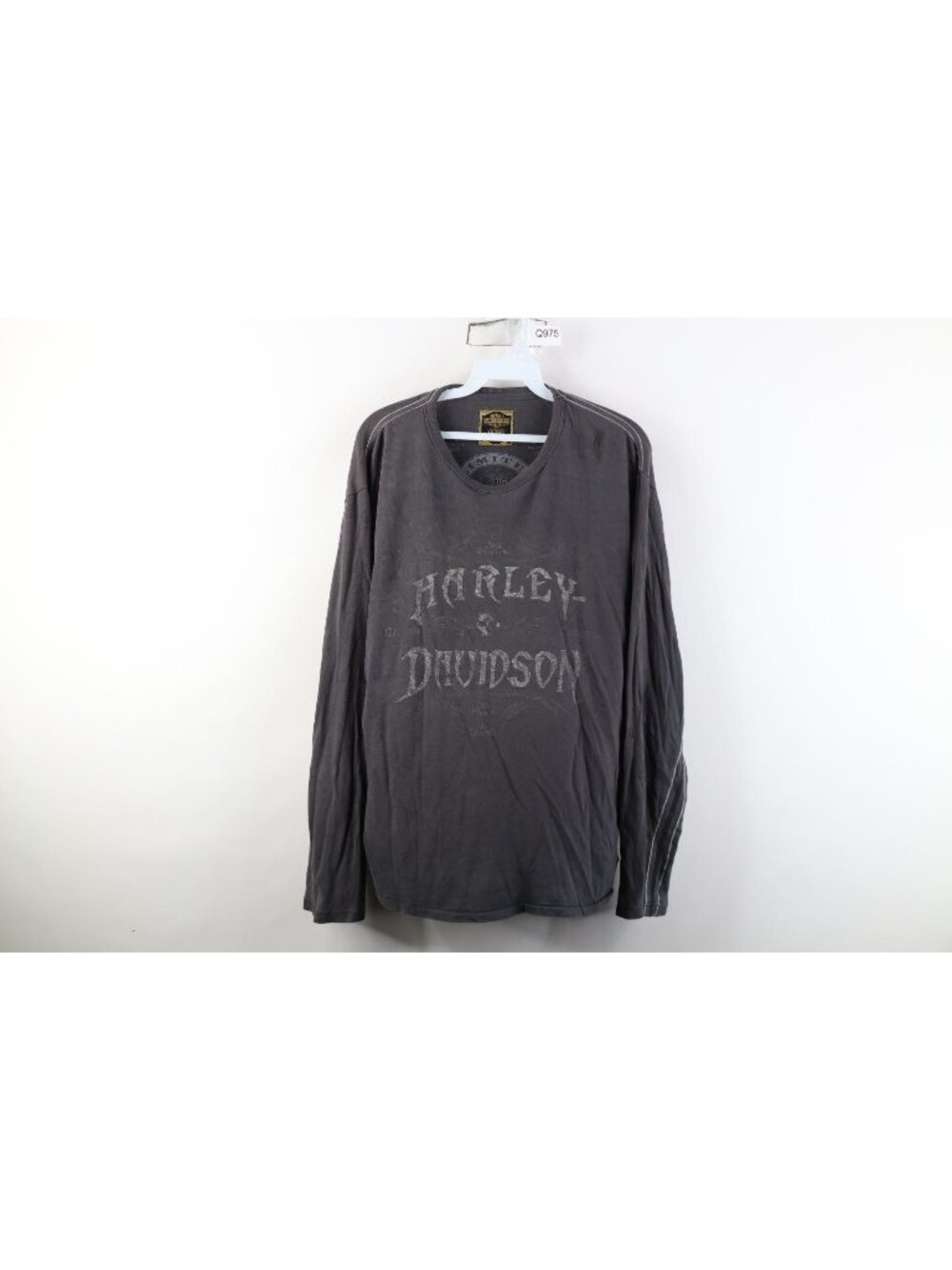 Harley Davidson x Trunk LTD Mens Medium Faded Tribal Skull Long Sleeve T-Shirt